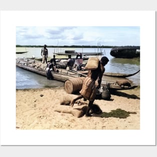 colorized vintage photo of suriname beach Posters and Art